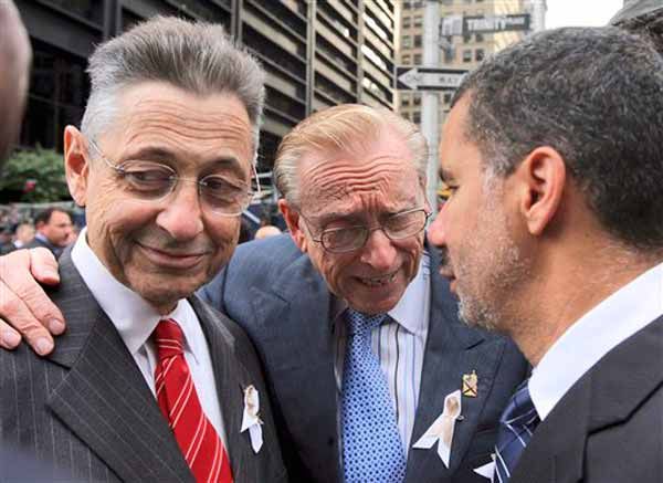 Assembly Speaker Sheldon Silver, WTC developer Larry Silverstein, and Governor David Paterson